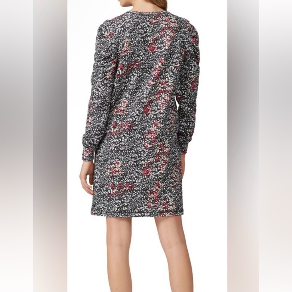 Rebecca Minkoff Black and Pink printed Long Sleeve distressed weatshirt Dress S - Picture 3 of 9